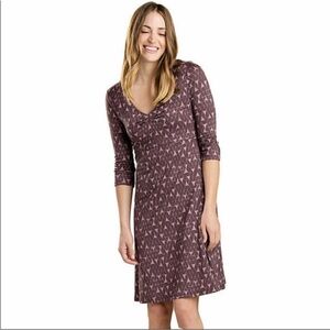 Toad&Co Rosalinda Dress Huckleberry Geometric Size Large